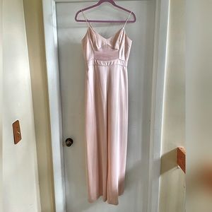 Súper feminine BCBG Max Azria rose gold jumpsuit wide leg